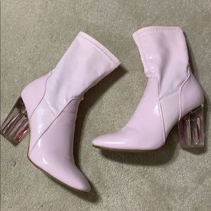 Cape robbin pink heeled boots size 10
